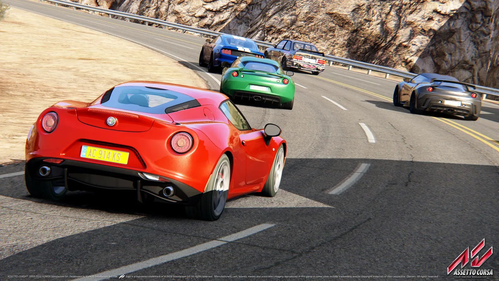 Заезд на одной из лазер-сканированных трасс Assetto Corsa