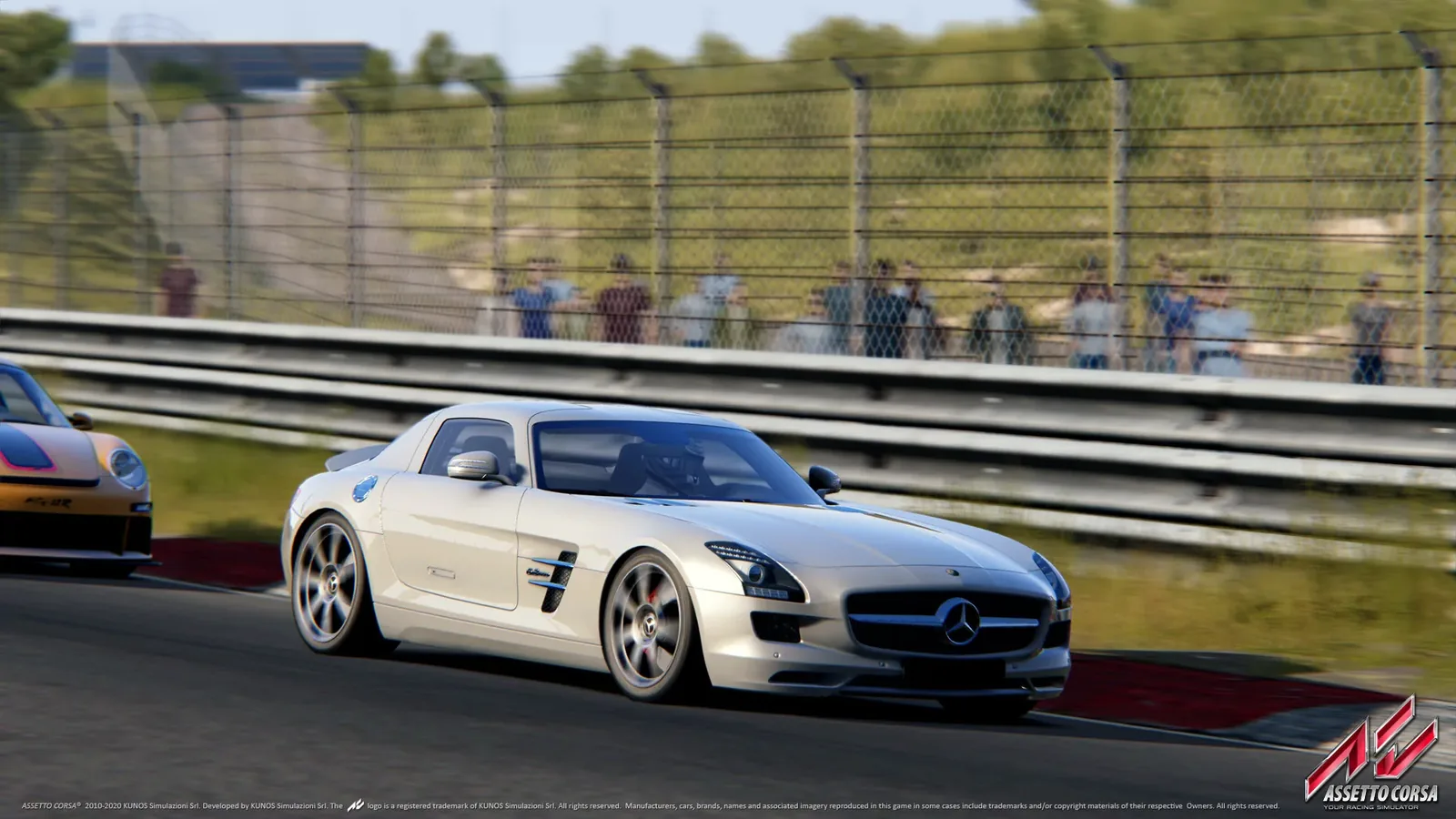 Гоночный автомобиль в гараже Assetto Corsa